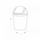 Ведро для мусора с крышкой MVM BIN-10 5L GRAY - изображение 4