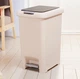 Мусорное ведро с крышкой и педалью MVM BIN-01 45L BEIGE - изображение 3