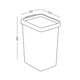 Відро для сміття без кришки MVM BIN-02 12L BEIGE - зображення 4