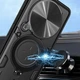 Чехол Magnetic Shield для Xiaomi Poco C75 бампер противоударный с подставкой кольцом Black - изображение 2