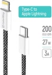 Кабель ColorWay Type-C - Apple Lightning (braided cotton) (PD Fast Charging 27W) 2 м Черный (CW-CBPDCL068-BK) - изображение 2