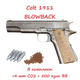 Пневматичний пістолет Borner 1911 (Colt 1911) Blowback + 4 шт СО2 +500 кульок BB - зображення 1