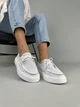 Жіночі мокасини ShoesBand Біла натуральна шкіра з перфорацією 39 (26 см) (S30001-1) - зображення 5