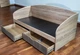 Кровать односпальная Tobi Sho COMFORT с ящиками для детской комнаты, 800х1900 мм Дуб сонома/Дуб трюфель - изображение 7