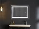 Зеркало MIXXUS с LED подсветкой 80x60 см Белое с регулятором яркости и подогревом (616191) - изображение 4