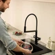Cмеситель для кухни однорычажный с гибким изливом HANSGROHE Talis M54 черный латунь 72861670 - изображение 4