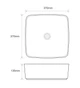 Раковина накладна Mixxus Premium DIVERSE-0104 MARBLE 370х370х135mm (MP6537) - изображение 4