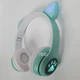 Наушники Bluetooth УШКИ CATear LED безпроводные RGB VZV-23M-Green - изображение 6