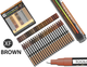Акриловые маркеры Tooli-Art Brown Tones 0.7 мм extra fine 22 штуки | Тули-Арт коричневые оттенки XF - изображение 1