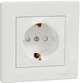 Розетка з заземленням і захистними шторками Schneider Electric, Asfora SCHUKO 3680Вт IP20 Біла з рамкою EPH2900221 - зображення 2