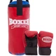 Детский боксерский набор BOXER груша и перчатки h-38 см d-16 см черный-красный 1008-2026 - изображение 1