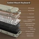 Ігрова клавіатура AJAZZ AK992 RETRO PRO / Механічна / Type-C / Red Axis Switch / Ice blue - изображение 4
