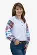 Жіноча блузка з вишивкою лляна святкова з яскравим орнаментом V-1458 (3XL)120 біла (145820411120) - зображення 1