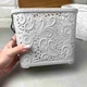 Високий сірий кошик з кришкою 3.5л Харків Ажур - зображення 4