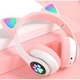 Наушники Bluetooth УШКИ CATear LED безпроводные RGB VZV-23M-Pink - изображение 3