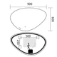 Дзеркало Mixxus Premium DIVERSE MA01-90x60-REVERSE (LED Touch, Anti-fog, димер (3-6,5kK)) (MP6633) - зображення 4