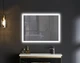 Дзеркало Mixxus FLAT MR04-100x80 з LED Touch, Anti-fog, димером, регулюванням яскравості, годинником (MI6927) - зображення 2