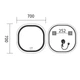 Дзеркало Mixxus Premium DIVERSE MR16-70x70 (LED Touch, Anti-fog, димер (3-6,5kK)) (MP6640) - зображення 13