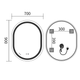 Дзеркало Mixxus Premium ELLIPSE MV05-90x70-REVERSE (LED Touch, Anti-fog, димер (3-6,5kK)) (MP6644) - зображення 8