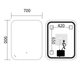 Дзеркало Mixxus Premium DIVERSE MR15-90x70-REVERSE (LED Touch, Anti-fog, димер (3-6,5kK)) (MP6639) - зображення 10