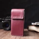 Ключница женская кожаная Grande Pelle leather 400661 Бордовая - изображение 10