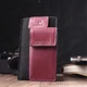 Ключница женская кожаная Grande Pelle leather 400661 Бордовая - изображение 12