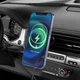 Автомобильный магнитный держатель HOCO CA90 для телефона с беспроводной зарядкой 15W Black - изображение 6