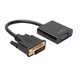Перехідник DVI(M) - VGA(F) Адаптер 0.18м Чорний - зображення 1