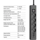 Мережевий фільтр 2.0м СolorWay CW-CHE432PDB 4 розетки, 3 USB порти, Black - изображение 2