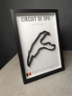 Об'ємна Рамка з 3D Трасою Circuit de Spa-Francorchamps / Stavelot, Belgium / Спа-Франкоршам в Масштабі 1:40 000 Black Matte / Frame 32x23x3 - зображення 13