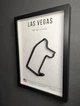 Об'ємна Рамка з 3D Трасою LAS VEGAS Circuit (Las Vegas Street Circuit) / Las Vegas (Nevada) United States / Лас-Вегас в Масштабі 1:40 000 Black Matte / Frame 32x23x3 - зображення 8
