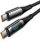 Кабель с дисплеем Essager ES-XCTT1-YDA01 Type-C to Type-C PD 100W 1m - Black - изображение 1