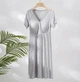 Ночнушка пижама для кормящих Рубчик серая XL - изображение 1