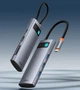Переходник Адаптер Хаб Кардридер Baseus OH146 7 в 1 USB Type-C + 3 USB 3.0 5Gb + TF SD MicroSD 60Mb/s + HDMI 4K 60Hz PD 85-100W Док-станция Grey - изображение 9