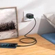 Сетевое зарядное устройство Hoco N56 (USB Type-C, USB-A, 30W, быстрая зарядка) - Черный - изображение 2