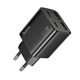Сетевое зарядное устройство Hoco N56 (USB Type-C, USB-A, 30W, быстрая зарядка) - Черный - изображение 3