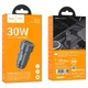 Автомобильное зарядное устройство Hoco Z57A (USB-A, USB-C, 12V/24V, 30W, 3.0A, быстрая зарядка, алюминиевый сплав) - Серый - изображение 5