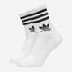 Набор мужских носков высоких хлопковых Adidas IL5023 46-48 3 пары Белый/Серый/Черный (4066762038428) - изображение 4