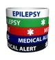 Силиконовый браслет Линия 24 EPILEPSY MEDICAL ALERT ЕПІЛЕПСІЯ набор 5 штук - изображение 1