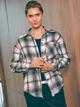 Сорочка жіноча Seventeen 2255.6283 2XL-3XL Сіра в клітку (Sev2000000203096) - зображення 1