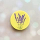 Держатель для смартфона / планшета попсокет Popsocket Желтый :: Лаванда (принт 28) - изображение 1
