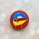Держатель для смартфона / планшета попсокет Popsocket Красный :: Губы. Пуля (принт 264) - изображение 1