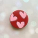 Держатель для смартфона / планшета попсокет Popsocket Красный :: Сердечки розовые (принт 78) - изображение 1