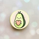 Держатель для смартфона / планшета попсокет Popsocket Желтый :: Кавай авокадо с сердечком (принт 310) - изображение 1