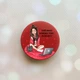 Держатель для смартфона / планшета попсокет Popsocket Красный :: Девушка с вином (принт 219) - изображение 1
