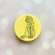 Тримач для смартфона / планшета попсокет Popsocket Жовтий :: Котик (принт 124) - зображення 1
