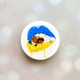 Держатель для смартфона / планшета попсокет Popsocket Белый :: Губы. Пуля (принт 264) - изображение 1