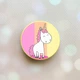 Держатель для смартфона / планшета попсокет Popsocket Желтый :: Единорог (принт 104) - изображение 1