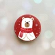 Держатель для смартфона / планшета попсокет Popsocket Красный :: Мишка (принт 146) - изображение 1