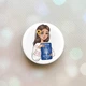 Держатель для смартфона / планшета попсокет Popsocket Белый :: Девушка с паспортом (принт 12) - изображение 1